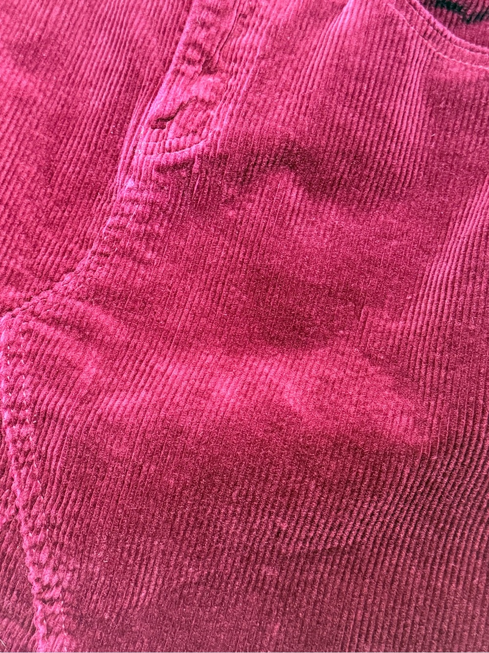 SO Burgundy Corduroy Mini Skirt Size 9/29W Stretch Cotton Y2K - Picture 8 of 10